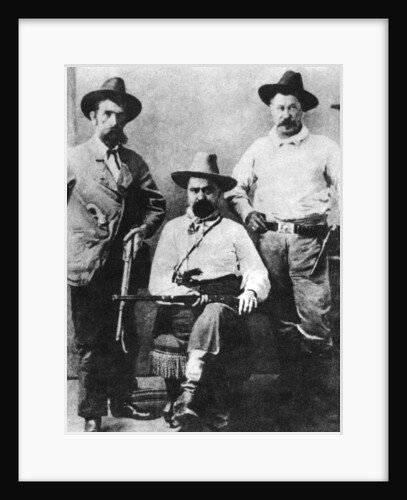 William A Pinkerton, flanked by two express agents, c1870s-1880s by Anonymous