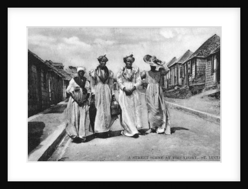 A street scene at Vieuxfort, St Lucia by Anonymous