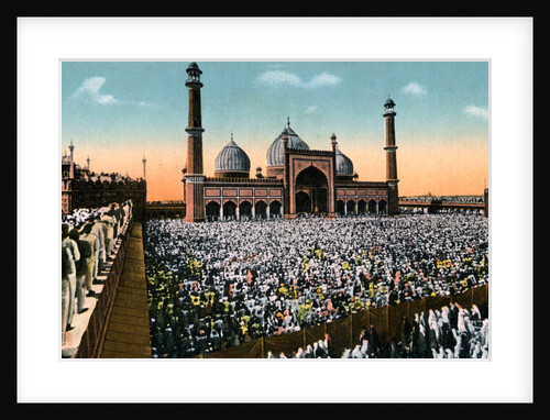 Friday prayers, Jama Masjid, Delhi, India by Anonymous