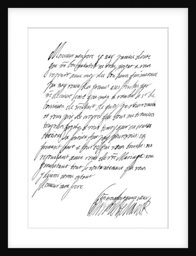 Letter by Henrietta Maria, Queen of Charles I by Frederick George Netherclift
