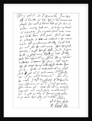 Letter by Robert Dudley, Earl of Leicester, to Lord Burghley and Sir Walter Mildmay by Frederick George Netherclift