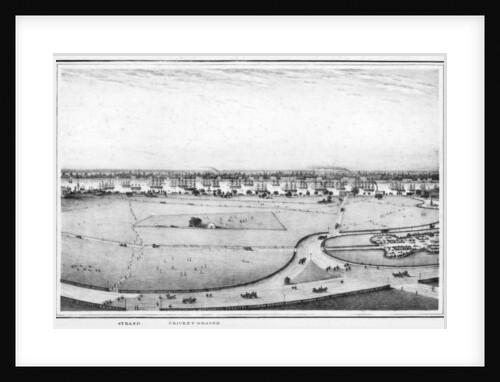 Strand and cricket ground, panorama of Calcutta, India by Frederick Fiebig