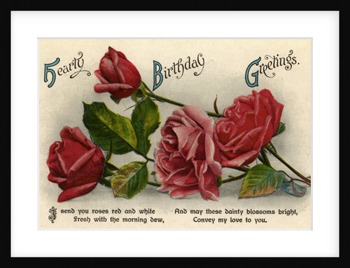 Birthday card by Anonymous