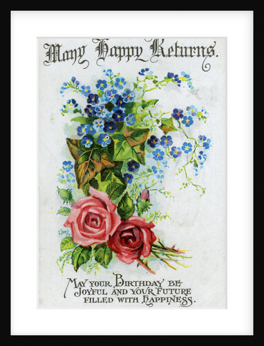 'Many Happy Returns', birthday card by Anonymous