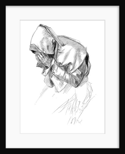 A study by Edwin A Abbey RA by Anonymous