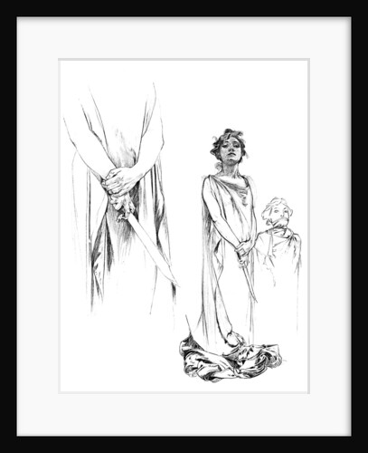 Studies in pencil for the Medee poster by Anonymous