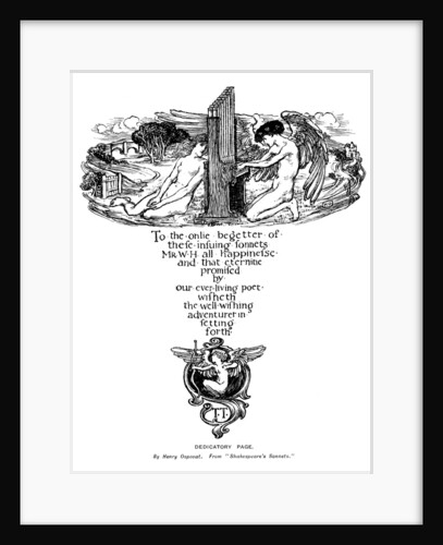 Dedicatory page from Shakespeare's Sonnets by Anonymous