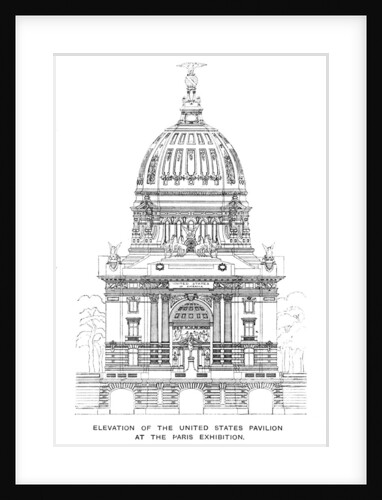 Elevation of the United States Pavilion at the Paris Exhibition by Anonymous