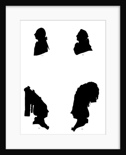 A study of four silhouettes by Anonymous