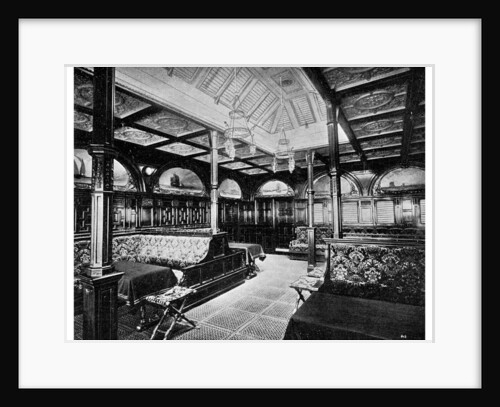 First class smoking room on board the P&O steamship SS 'India' by Anonymous