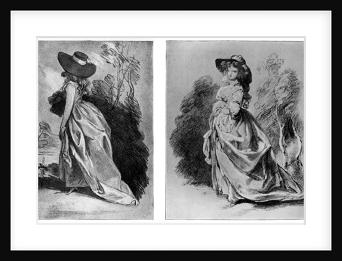 Gainsborough's studies for his celebrated portrait of the Duchess of Devonshire by Anonymous