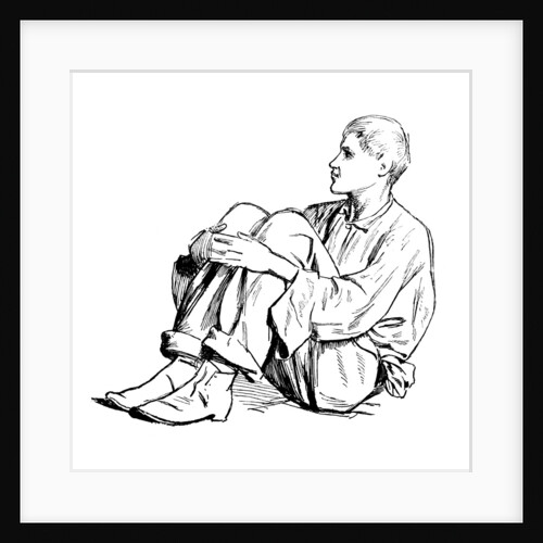 Study of a seated man by Anonymous