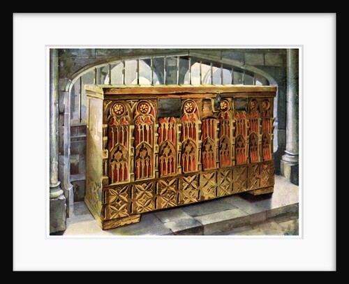 14th century buttressed coffer by Edwin Foley