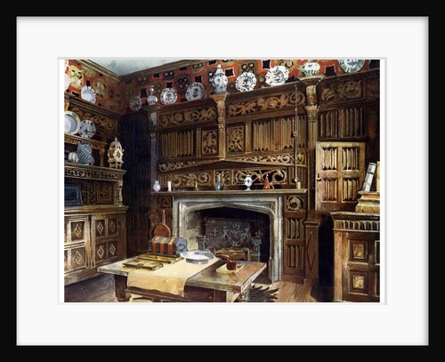The panelled study at Groombridge Place, Kent by Edwin Foley