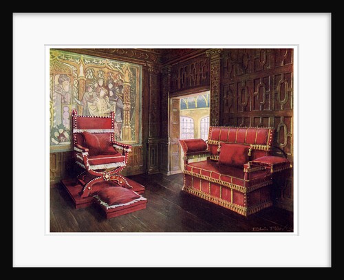 Upholstered chair and couch with adjustable ends by Edwin Foley