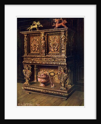 Carved Bourgouignon credence by Edwin Foley