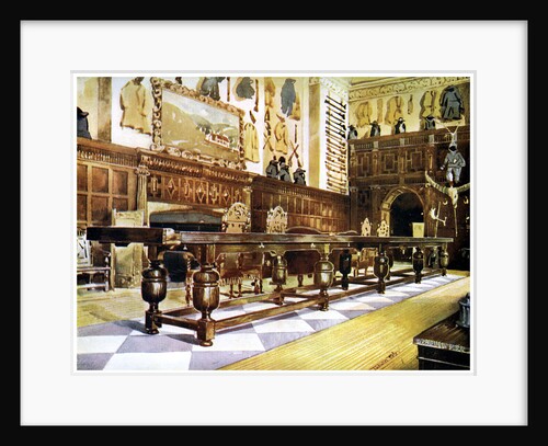 Shovelboard table in the hall of Littlecote by Edwin Foley