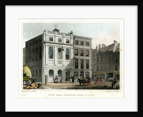 Town Hall, Borough High Street, Southwark, London by R Winkles