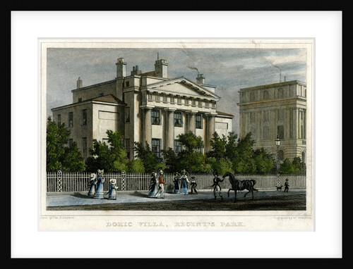 Doric villa, Regent's Park, London by W Watkins