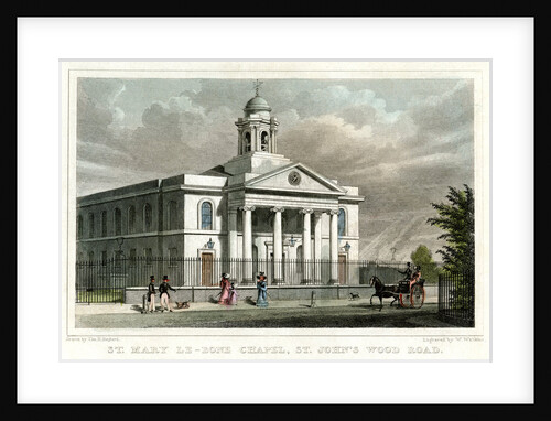 St Mary le Bone Chapel, St John's Wood Road, London by W Watkins