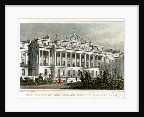 The centre of Cumberland Terrace, Regents Park, London by W Wallis