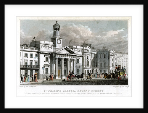 St Philip's Chapel, Regent Street, Westminster, London by J Tingle