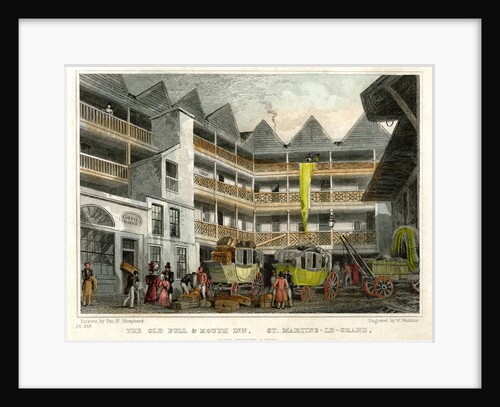 The old Bull and Mouth Inn, St Martin's le Grand, City of London by W Watkins