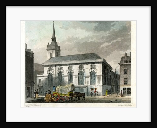 Church of St Michael Queenhithe, City of London by J Tingle