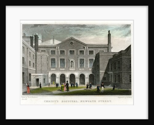 Christ's Hospital School, Newgate Street, City of London by W Wallis