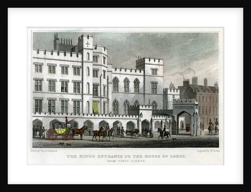 The King's entrance to the House of Lords, Palace of Westminster, London by William Deeble