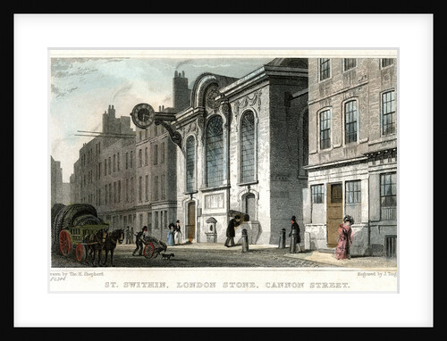 Church of St Swithin and the London Stone, Cannon Street, City of London by J Tingle