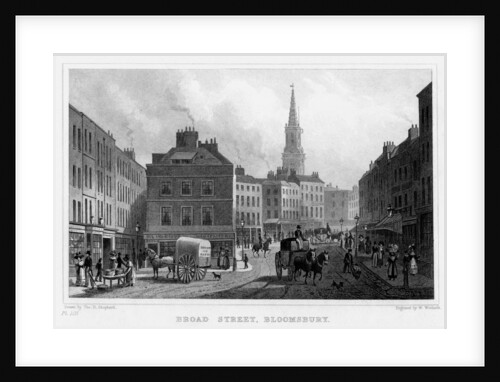 Broad Street, Bloomsbury, London by William Woolnoth