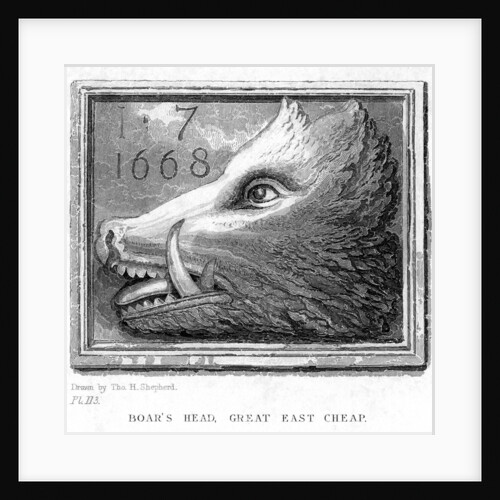 Inn sign from the Boar's Head Tavern, Eastcheap, London by J Tingle