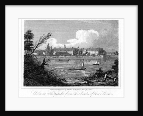 Chelsea Hospital, from the Banks of the Thames, London by W Wallis