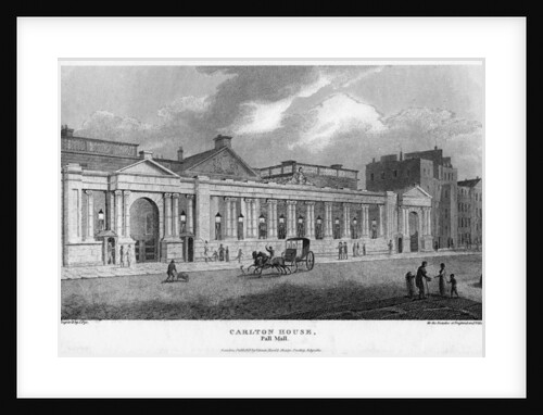 Carlton House, Pall Mall, Westminster, London by J Pye