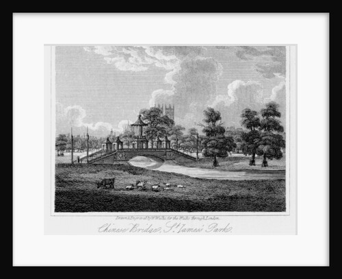 Chinese Bridge, St James's Park, Westminster, London by W Wallis