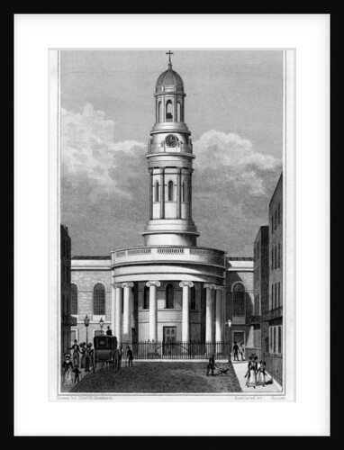 St Mary's Church, Wyndham Place, and District Rectory to St Mary Le Bone, London by Archer