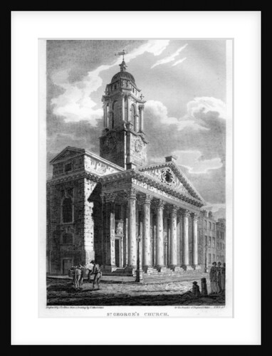 St George's Church, Hanover Square, Westminster, London by John Le Keux