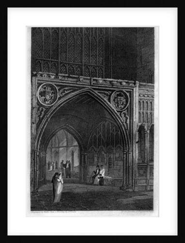East entrance to Westminster Hall, London by Wallis