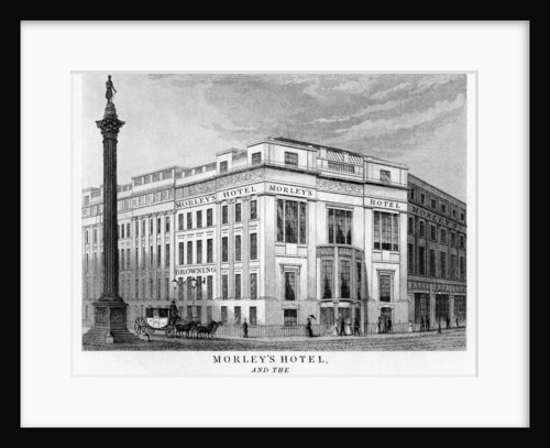 Morley's Hotel and Nelson's Column, Trafalgar Square, Westminster, London by Anonymous