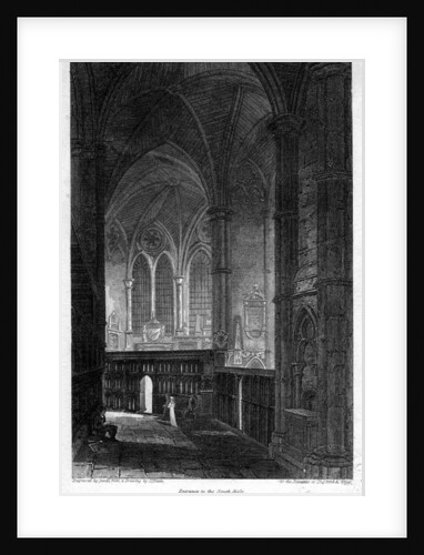 Entrance to the south aisle, Westminster Abbey, London by Sands