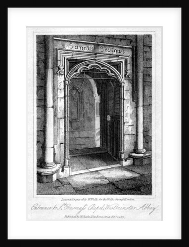 Entrance to St Erasmus's Chapel, Westminster Abbey, London by W Wallis