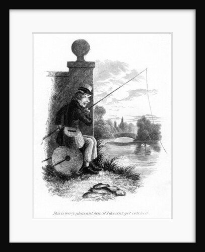 A man fishing illegally by Anonymous