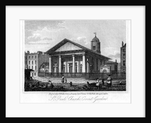 St Paul's Church, Covent Garden, Westminster, London by W Wallis