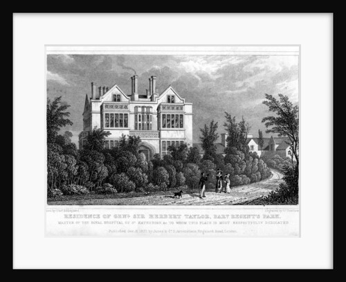 Residence of General Sir Herbert Taylor, Baronet, Regent's Park, London by William Tombleson