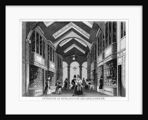 Interior of the Burlington Arcade, Westminster, London by Anonymous