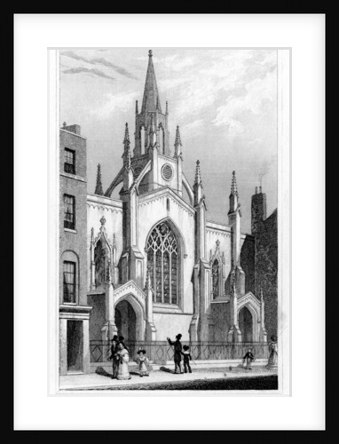 New Church, Little Queen Street, Holborn, London by Thomas Hosmer Shepherd