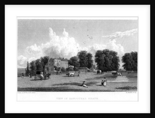 View on Hampstead Heath, London by E Finden