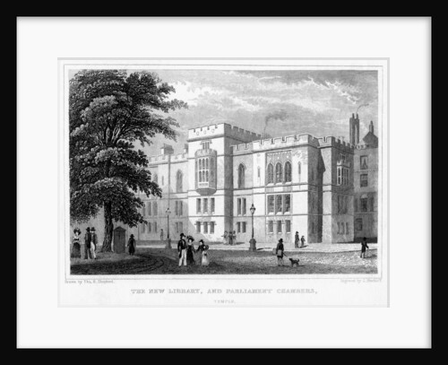 The New Library and Parliament Chambers, Temple, London by J Hinchcliff