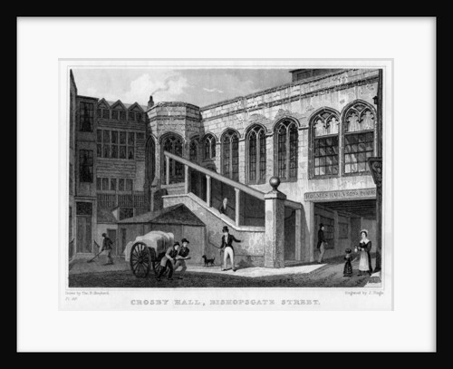 Crosby Hall, Bishopsgate Street, City of London by J Tingle
